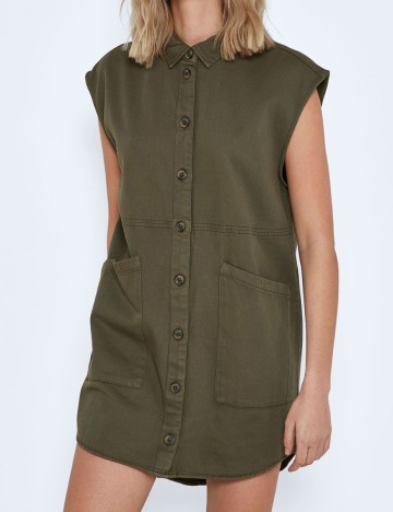 Rochie scurta Noisy May, kaki