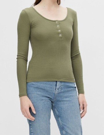 Bluza Pieces, verde, M