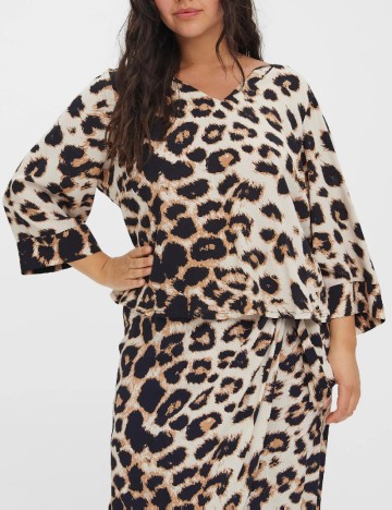 Bluza Vero Moda Curve, animal print