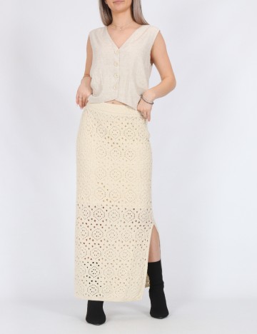 Fusta Vero Moda, crem