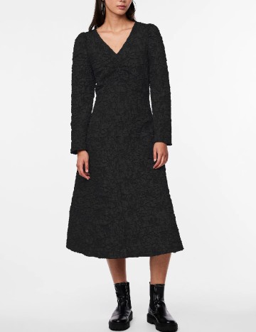 Rochie medie Pieces, negru