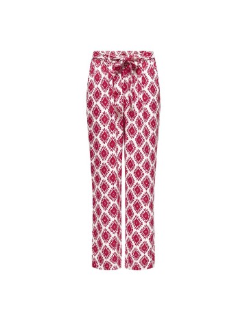 Pantaloni Only, alb/rosu