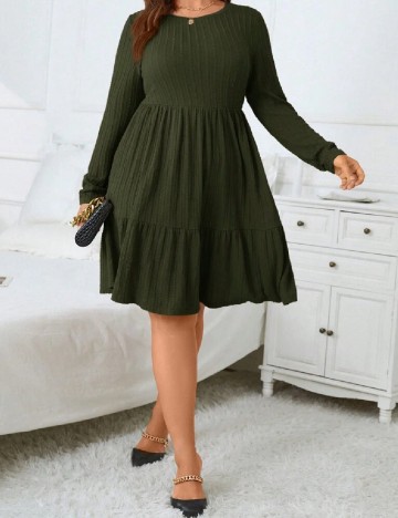 Rochie scurta SHEIN CURVE, verde
