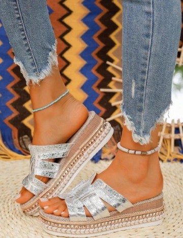 Saboti SHEIN, argintiu