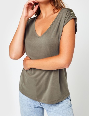 Tricou Pieces, verde