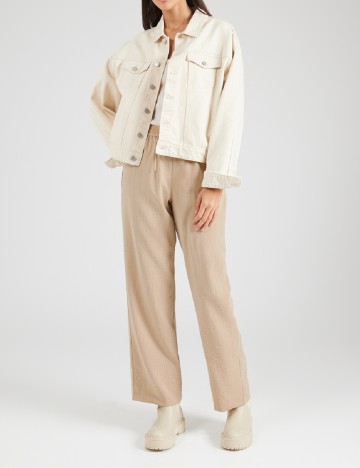 Pantaloni Pieces, crem