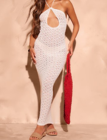 Rochie de plaja PrettyLittleThing, alb