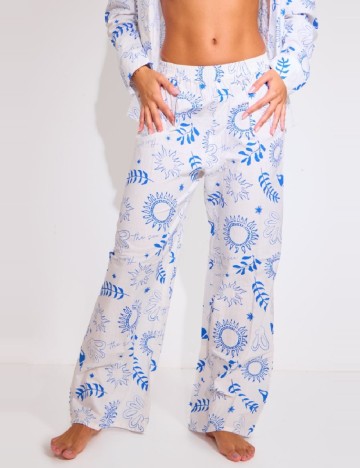 Pantaloni PrettyLittleThing, alb