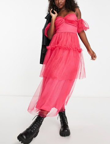 Rochie medie Miss Selfridge, roz