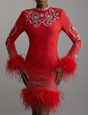 Rochie scurta Karen Millen, rosu