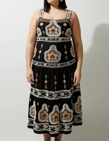 Rochie medie Karen Millen Plus Size, negru