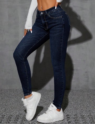 Blugi SHEIN, albastru inchis