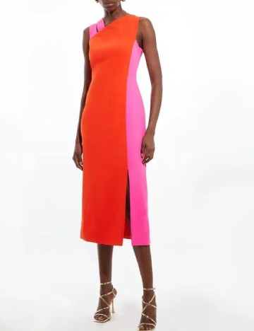 Rochie medie Karen Millen, portocaliu/roz