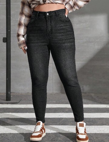 Blugi SHEIN CURVE, negru