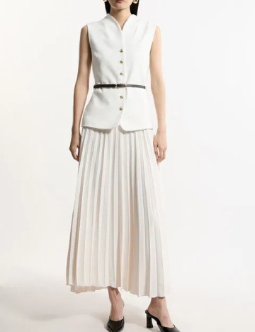 Rochie lunga Karen Millen, ecru