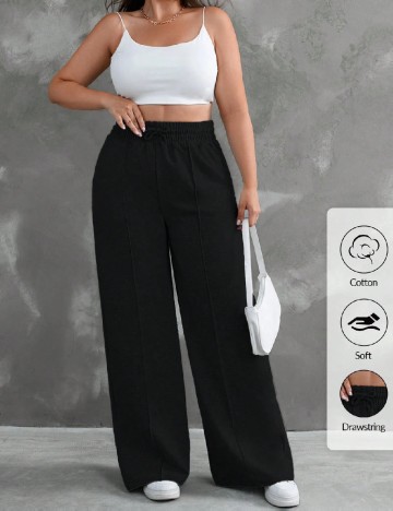 Pantaloni SHEIN CURVE, negru