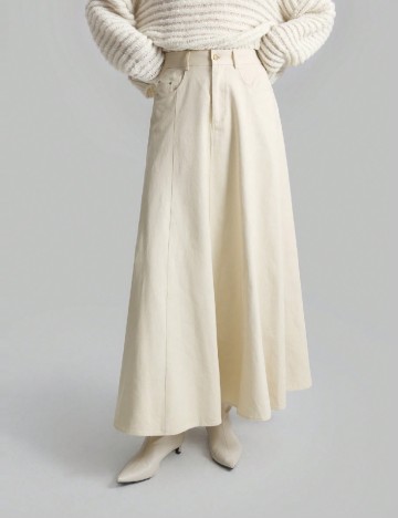 Fusta SHEIN, crem
