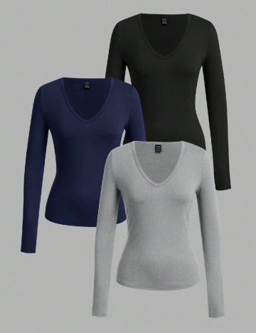 Set bluze 3 bucati SHEIN, mix culori