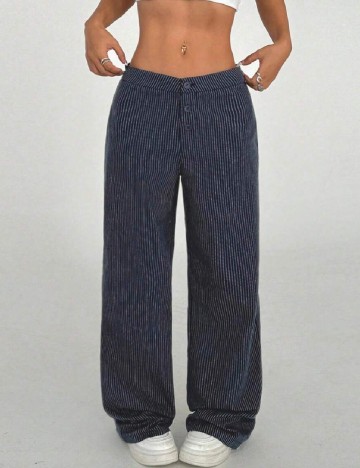 Pantaloni SHEIN, bleumarin