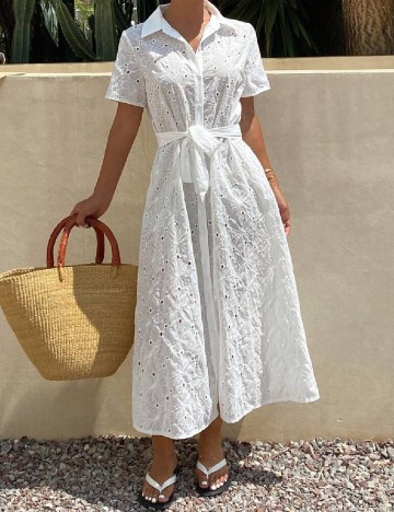 Rochie medie SHEIN, alb