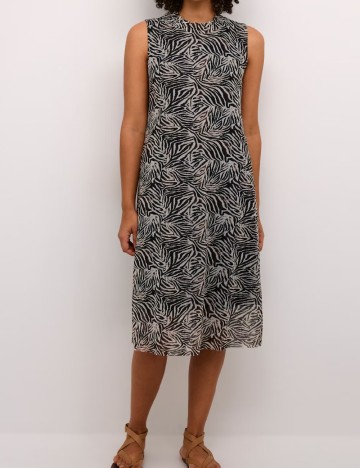 Rochie medie Bon a Parte, negru/bej