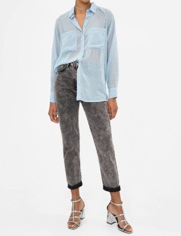 Camasa Bershka, albastru