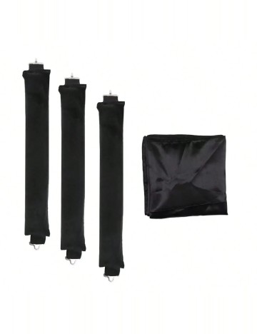 Set de ondulatoare fără caldura 4 bucati SHEIN, negru