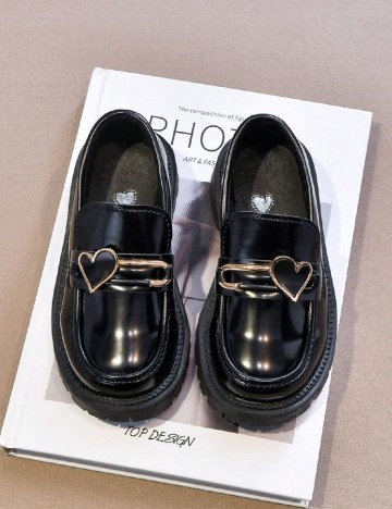Mocasini Shein Kids, negru