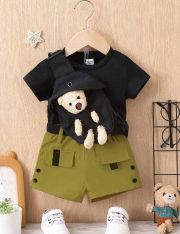 
						Compleu Shein Kids, verde/negru