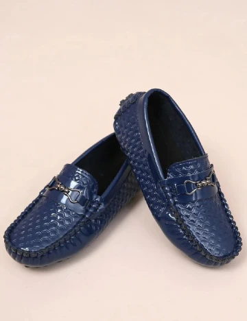 Mocasini Shein Kids, bleumarin Albastru