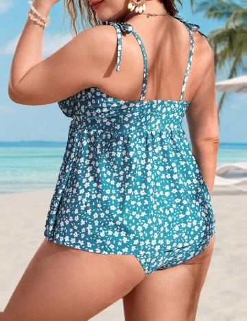 Costum de baie SHEIN CURVE, albastru Albastru