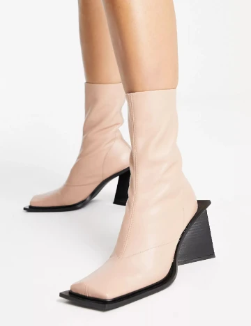 Botine Top Shop, crem Crem