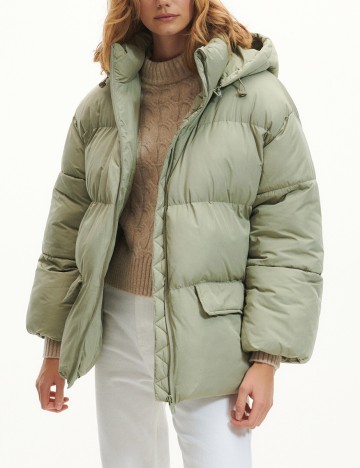 Geaca Reserved, verde, S