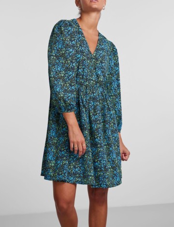 Rochie scurta Pieces, albastru, XS
