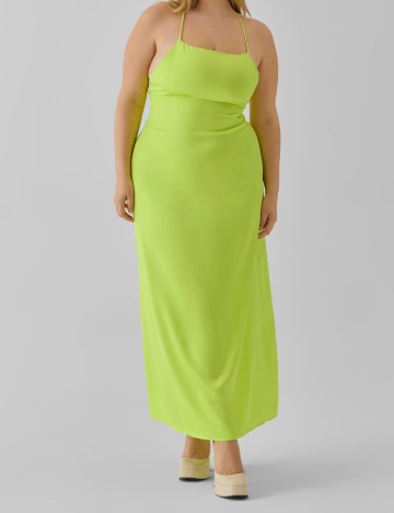 Rochie lunga Vero Moda Curve, verde