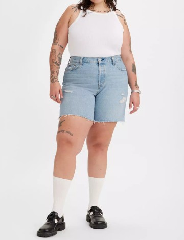 Pantaloni scurti Levi S Plus Size, albastru
