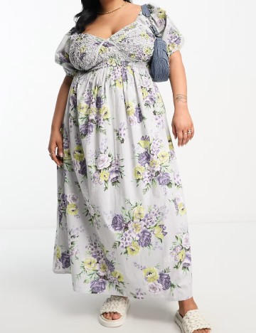 Rochie lunga ASOS Curve, floral print
