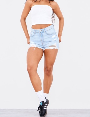 Pantaloni scurti PrettyLittleThing, albastru