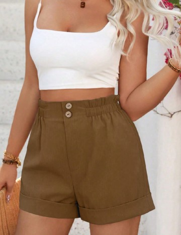 Pantaloni scurti SHEIN, maro