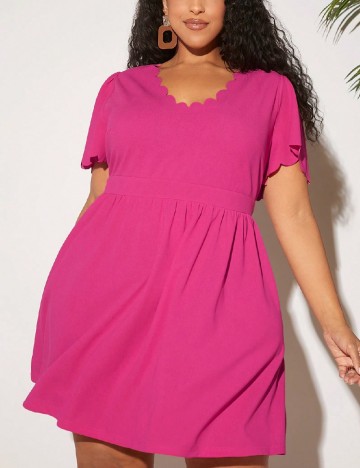 Rochie scurta SHEIN CURVE, roz