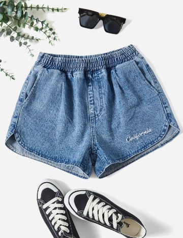 Pantaloni scurti SHEIN, albastru