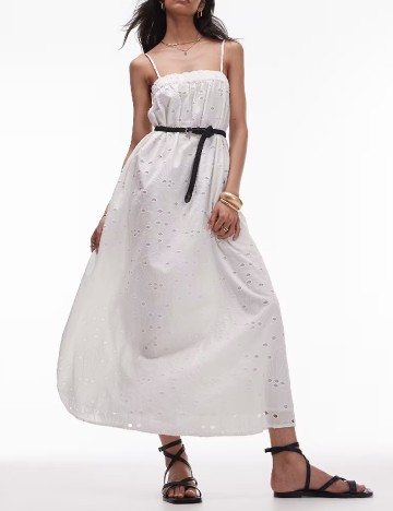 Rochie lunga Top Shop, alb