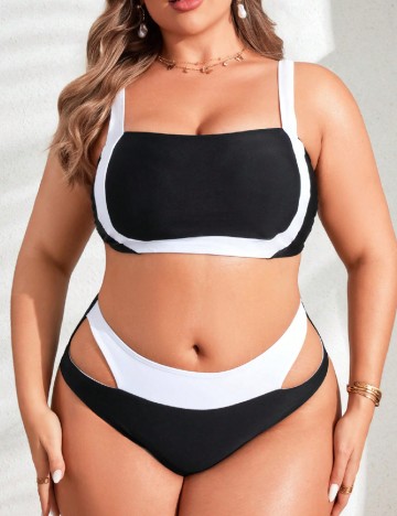 Costum de baie SHEIN CURVE, negru