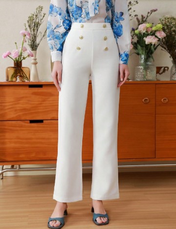 Pantaloni SHEIN, alb