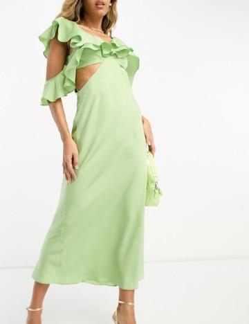 Rochie medie ASOS, verde