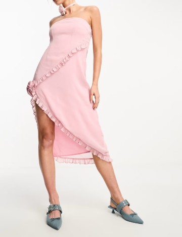 Rochie medie Motel, roz