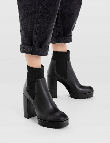 Botine Stradivarius, negru