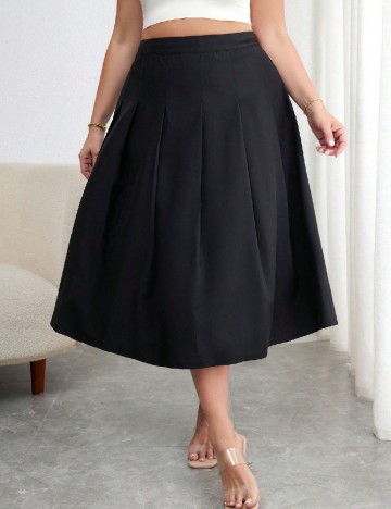 Fusta SHEIN CURVE, negru