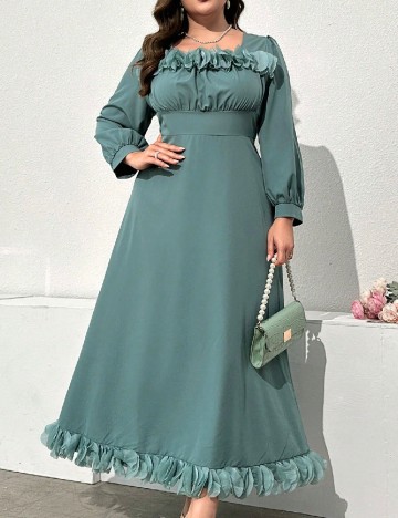 Rochie lunga SHEIN CURVE, verde