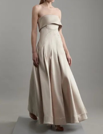 Rochie lunga Karen Millen, crem